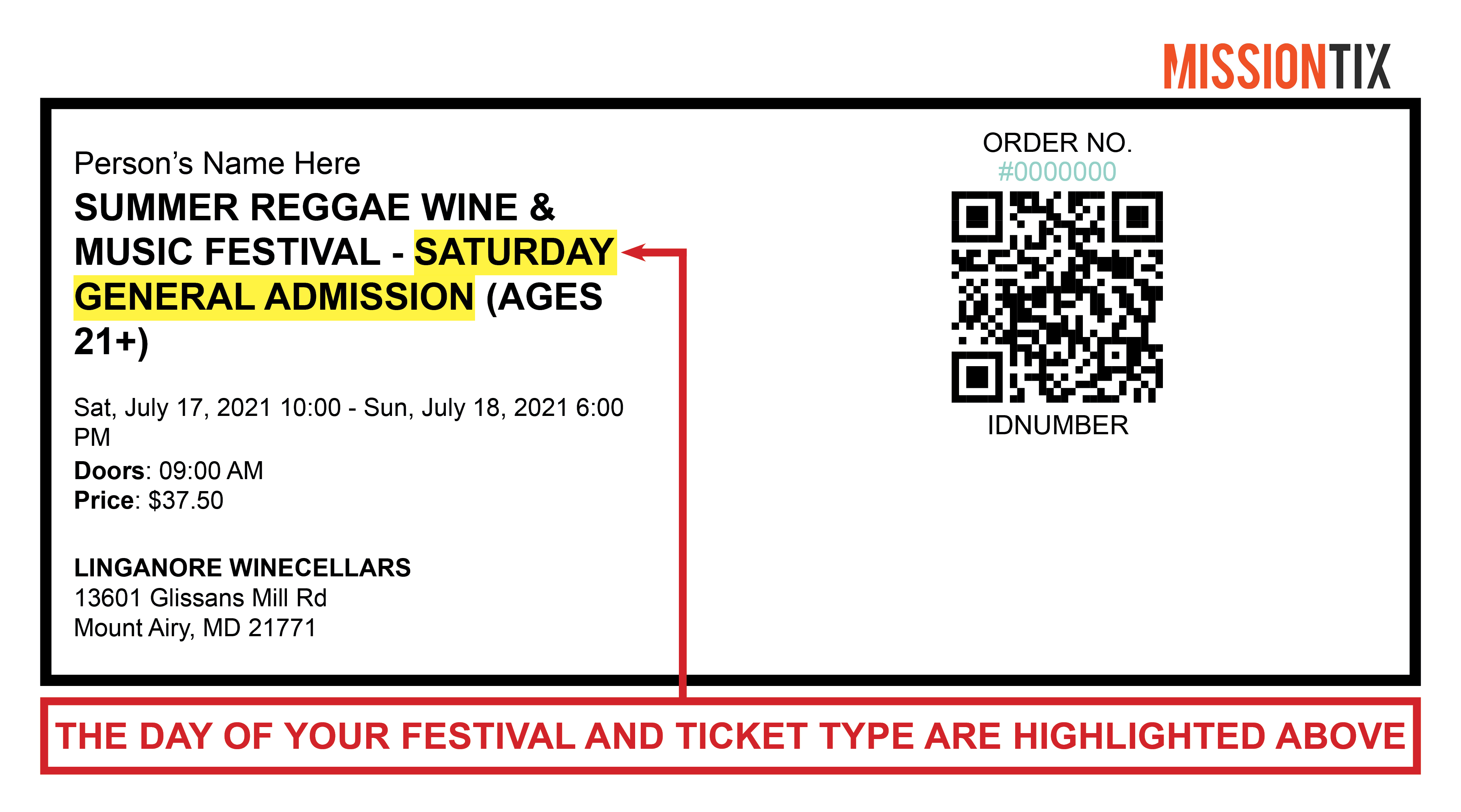 Festival Ticket Diagram.2 Linganore Wines